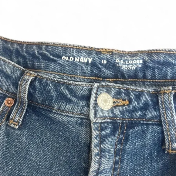 Old Navy High-Rise O.G. Loose Straight Jasmine Jeans Women’s Size 10 Denim - Picture 2 of 7